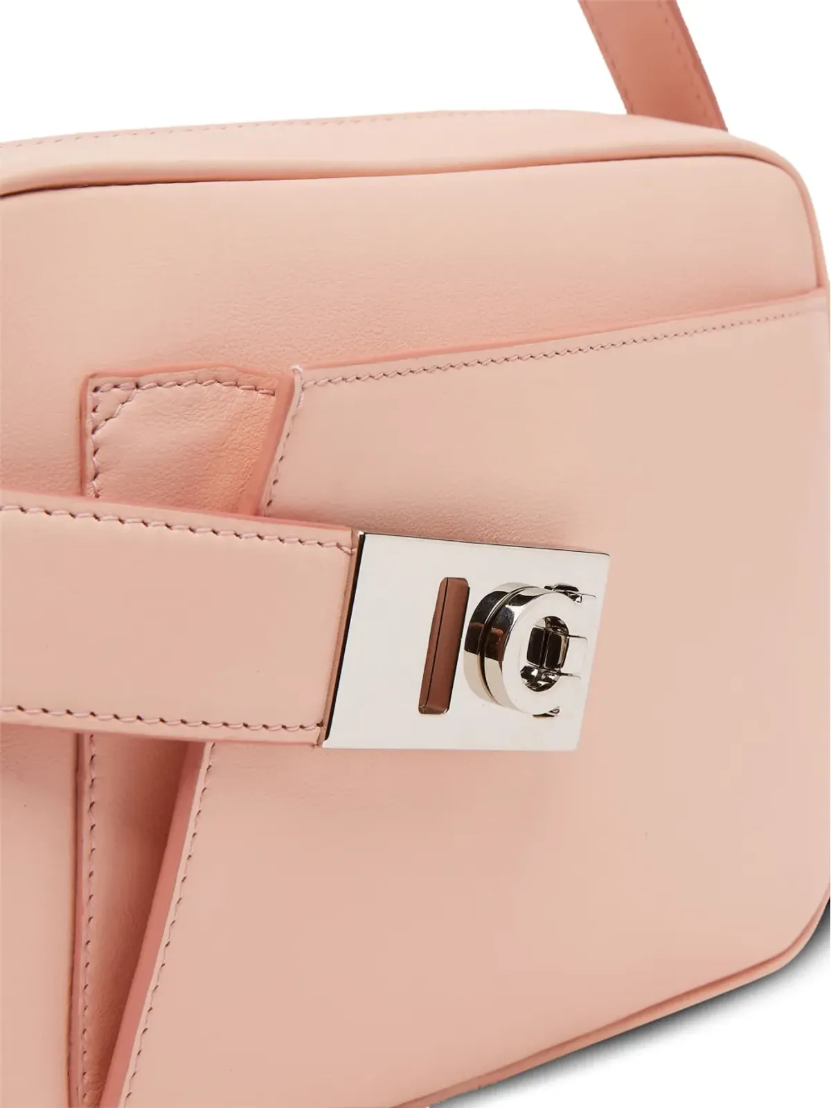 Ferragamo 小型カメラケース レザー クロスボディバッグ - ピンク - 画像5