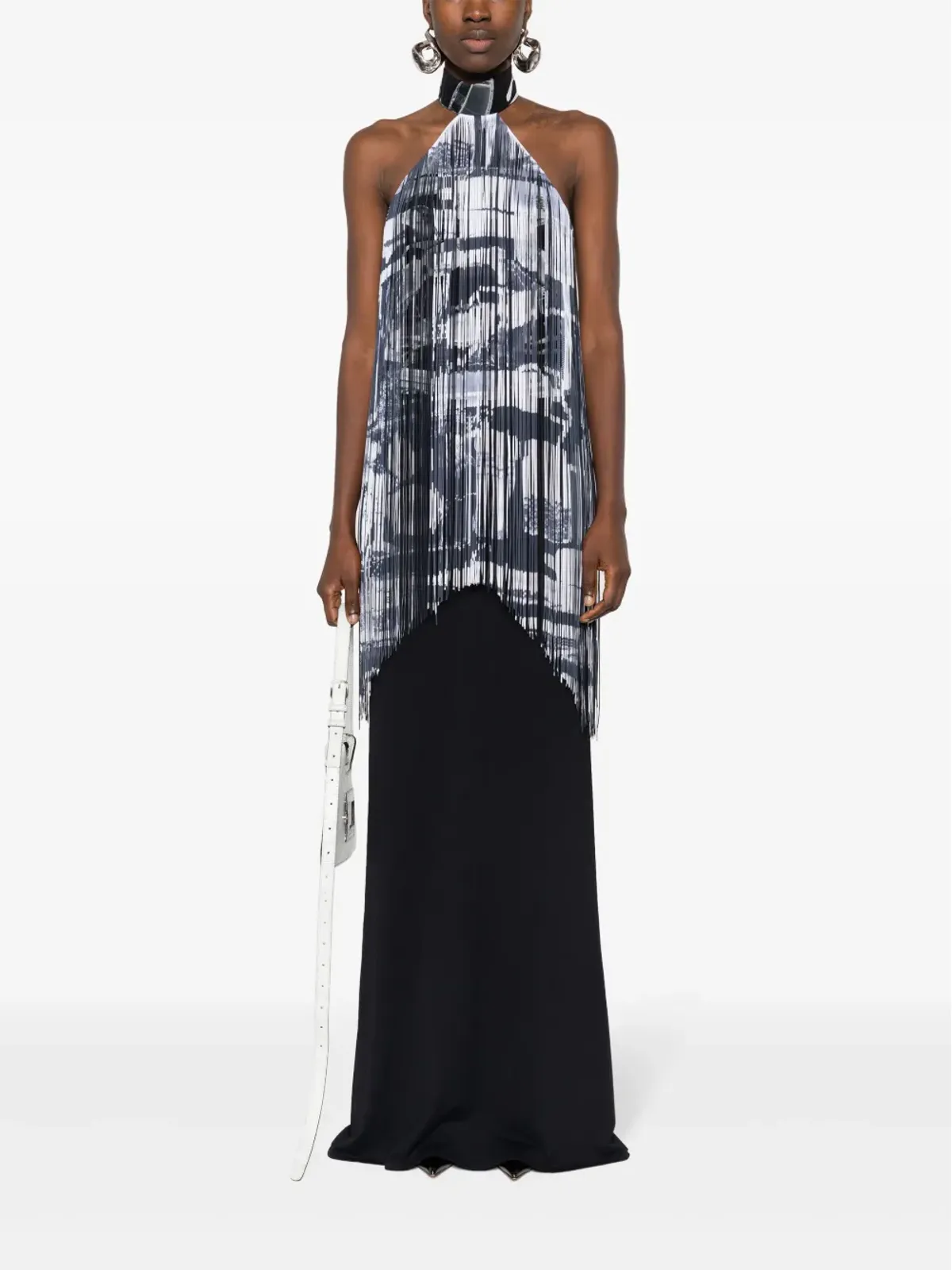 Off-White X-rayフリンジトップ ブラック - 画像2
