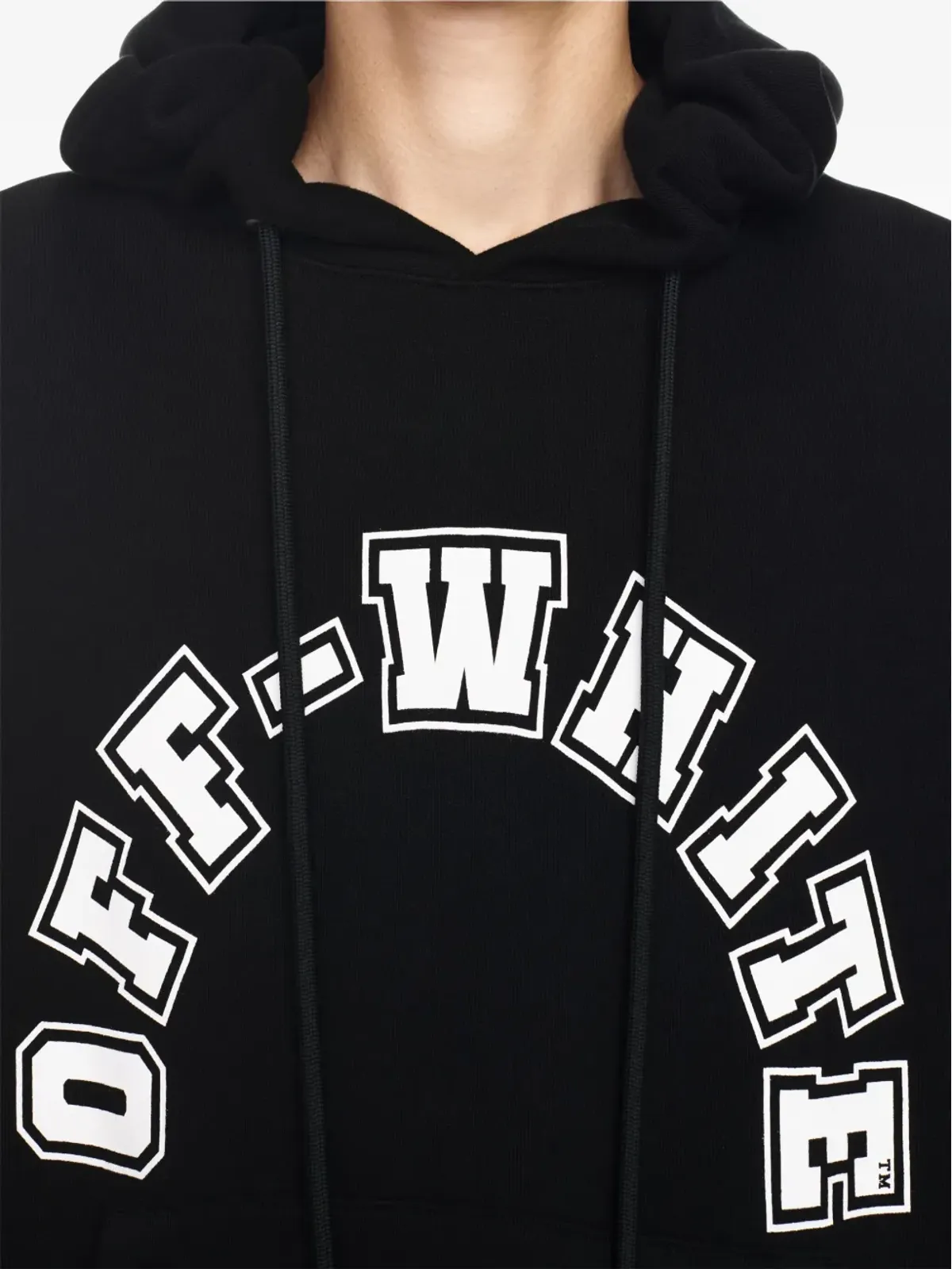 Off-White フットボールプリント コットン パーカー - 画像5