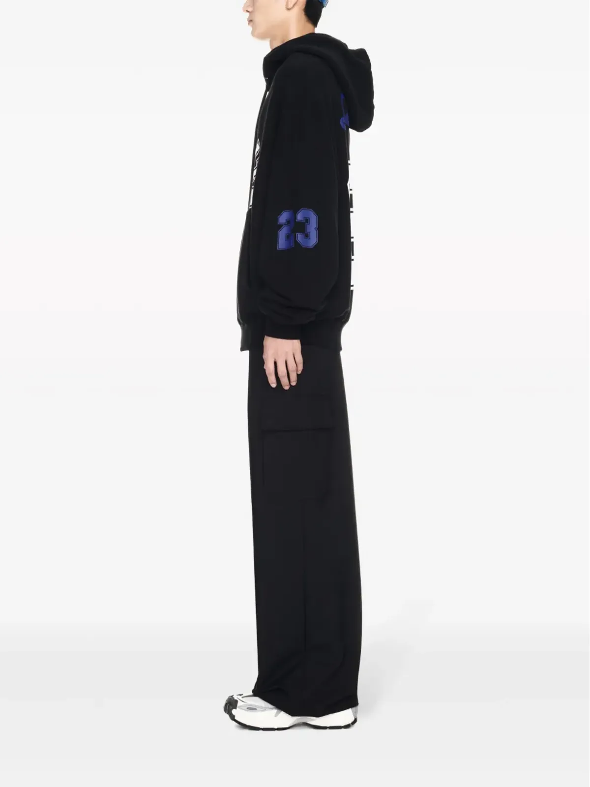 Off-White フットボールプリント コットン パーカー - 画像3