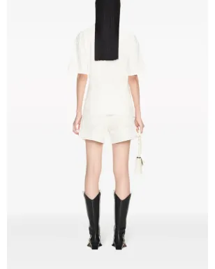 Off-White コントラストステッチ入りデニムショーツ - サムネイル4