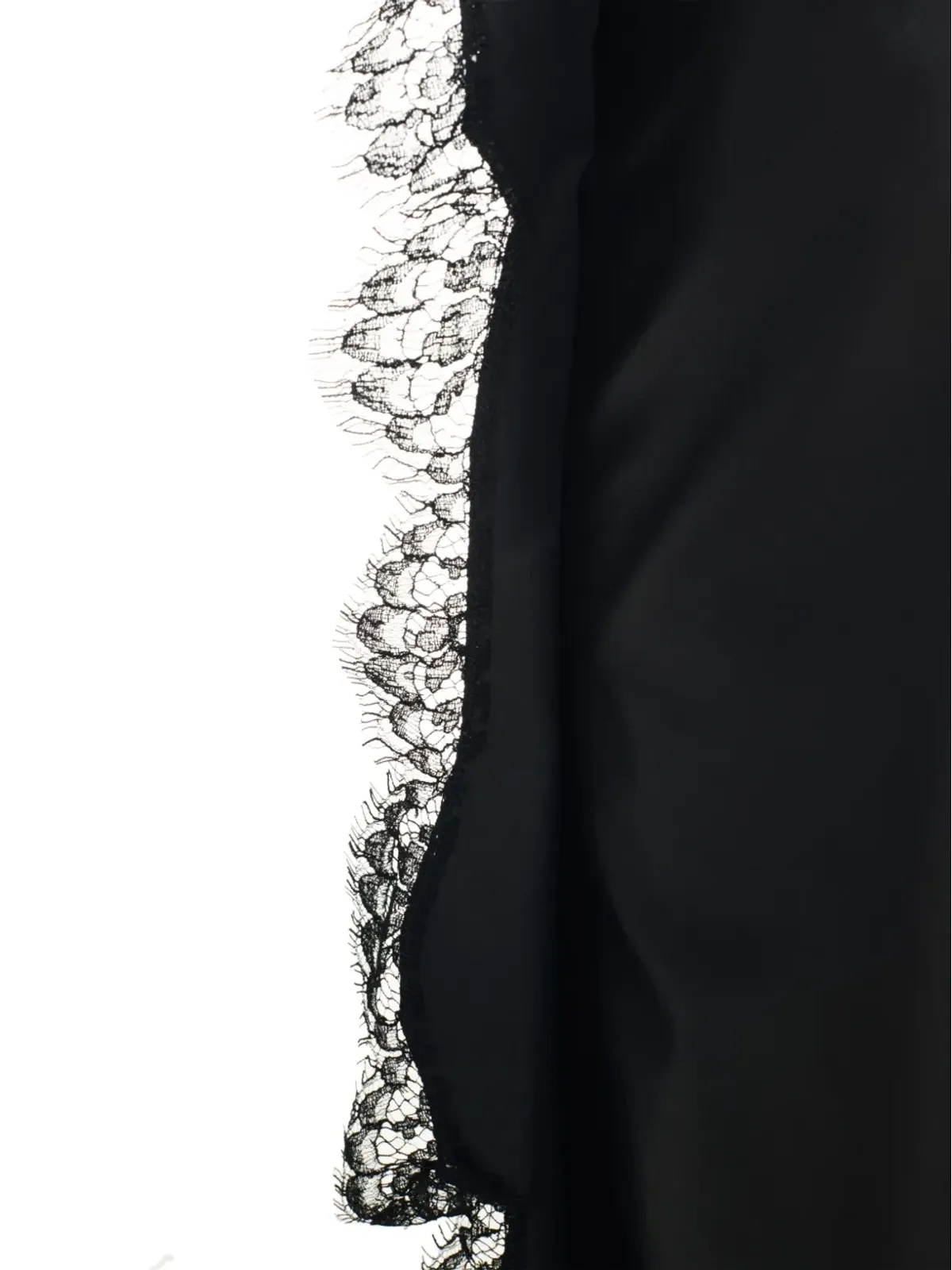 Off-White lace-trim leather trousers - Black - 画像5
