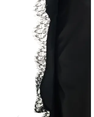 Off-White lace-trim leather trousers - Black - サムネイル5