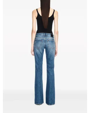 Off-White ミッドライズ フレアジーンズ - ブルー - サムネイル4
