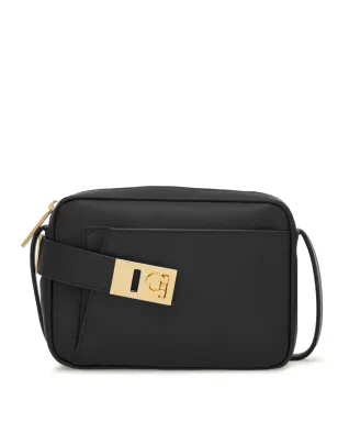 Ferragamo ガンチーニバックル レザー クロスボディバッグ - ブラック - サムネイル1