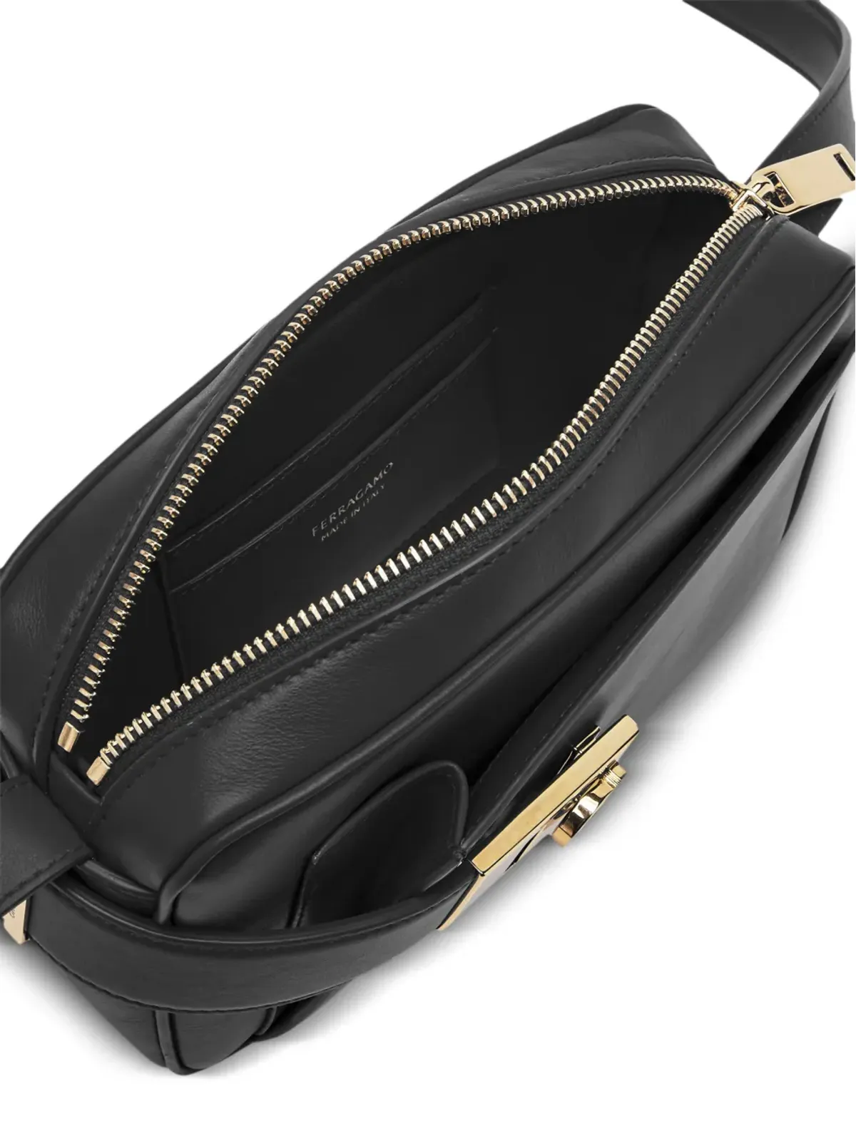 Ferragamo ガンチーニバックル レザー クロスボディバッグ - ブラック - 画像5