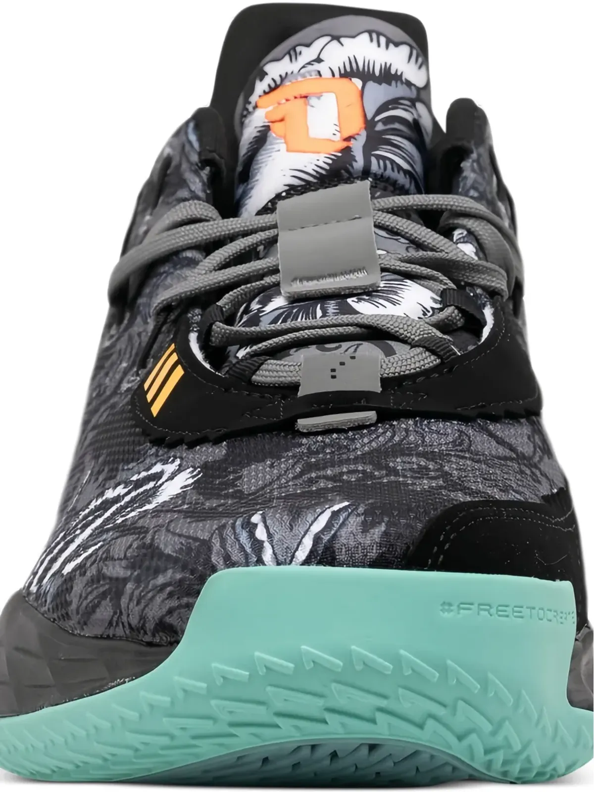 adidas Dame 7 GCA コアブラック/グレー4/アシッドミント スニーカー - 画像5