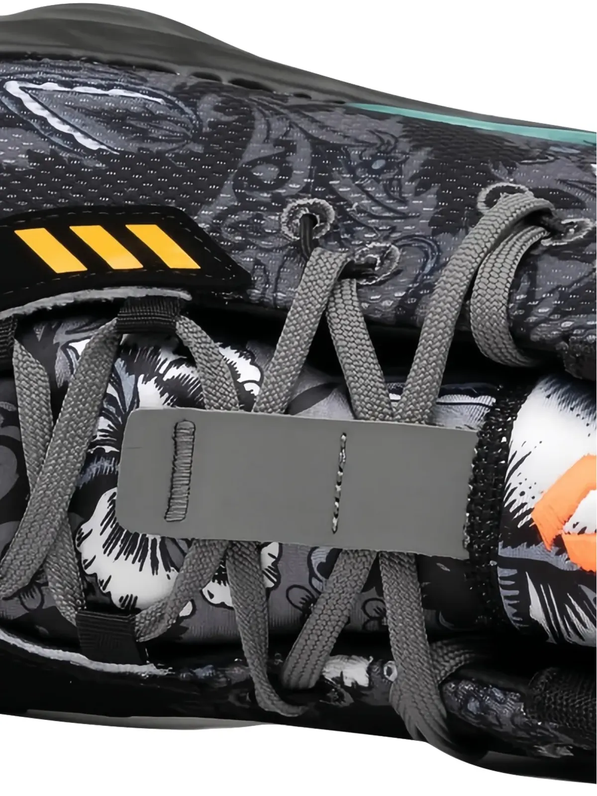 adidas Dame 7 GCA コアブラック/グレー4/アシッドミント スニーカー - 画像4