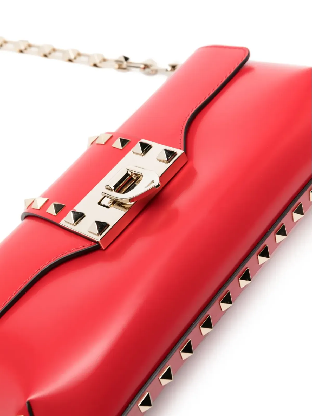 Valentino Garavani Rockstud レザー ショルダーバッグ - レッド - 画像4