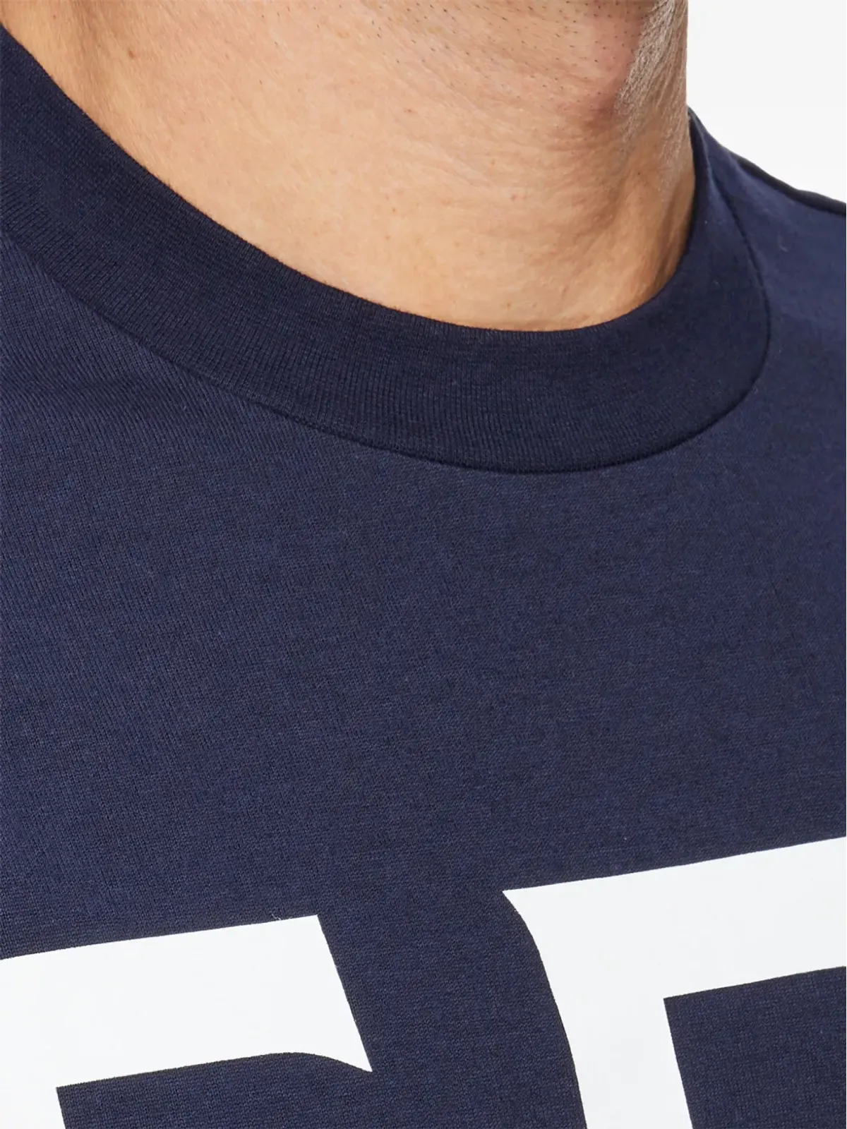 Ferragamo ロゴプリント コットン Tシャツ ブルー - 画像4