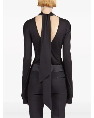 Ferragamo V字バック シルク混紡トップス - サムネイル4