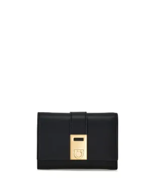 Ferragamo ハグ ツートーン レザー ウォレット - ブラック - サムネイル1