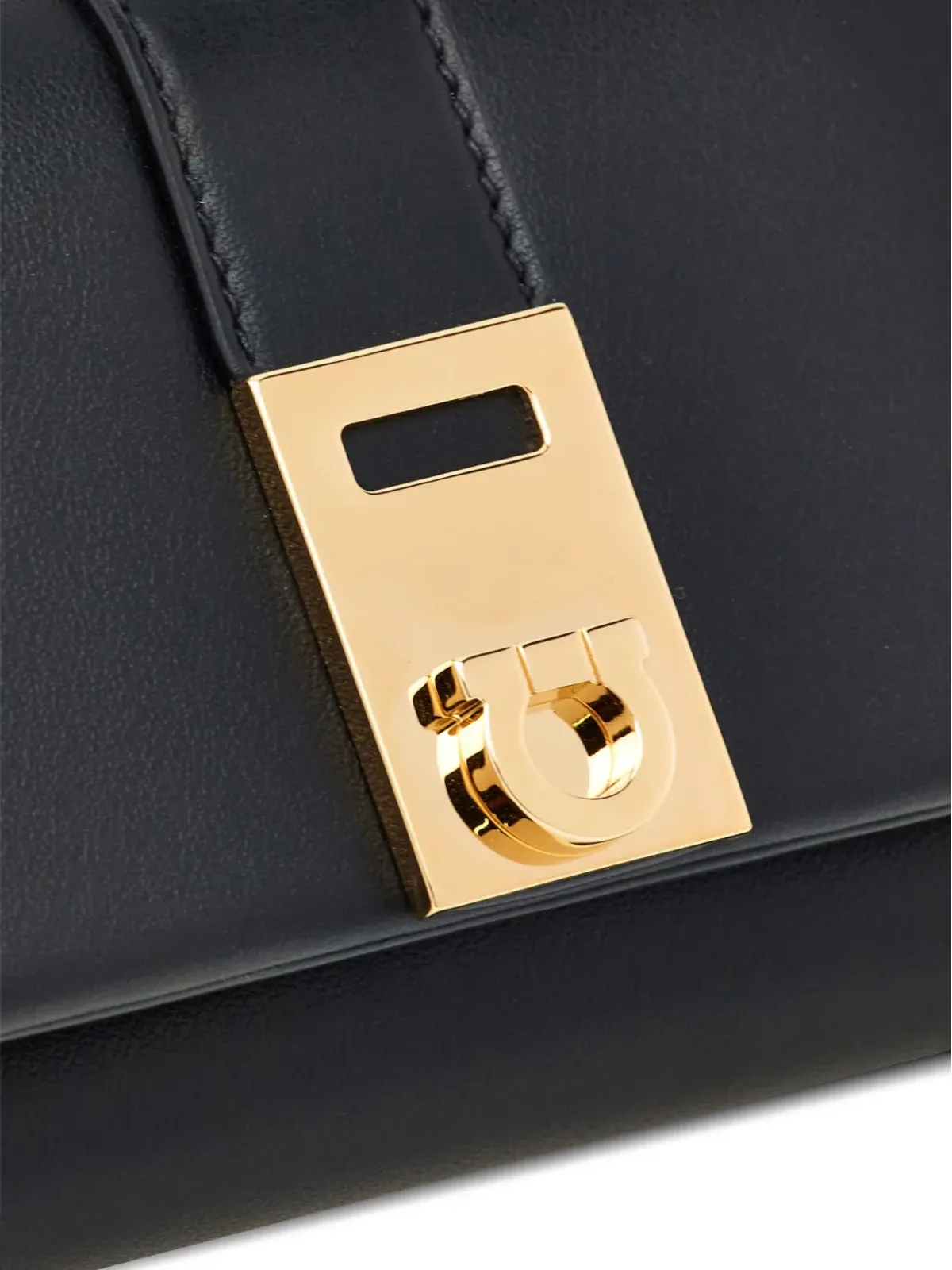 Ferragamo ハグ ツートーン レザー ウォレット - ブラック - 画像5