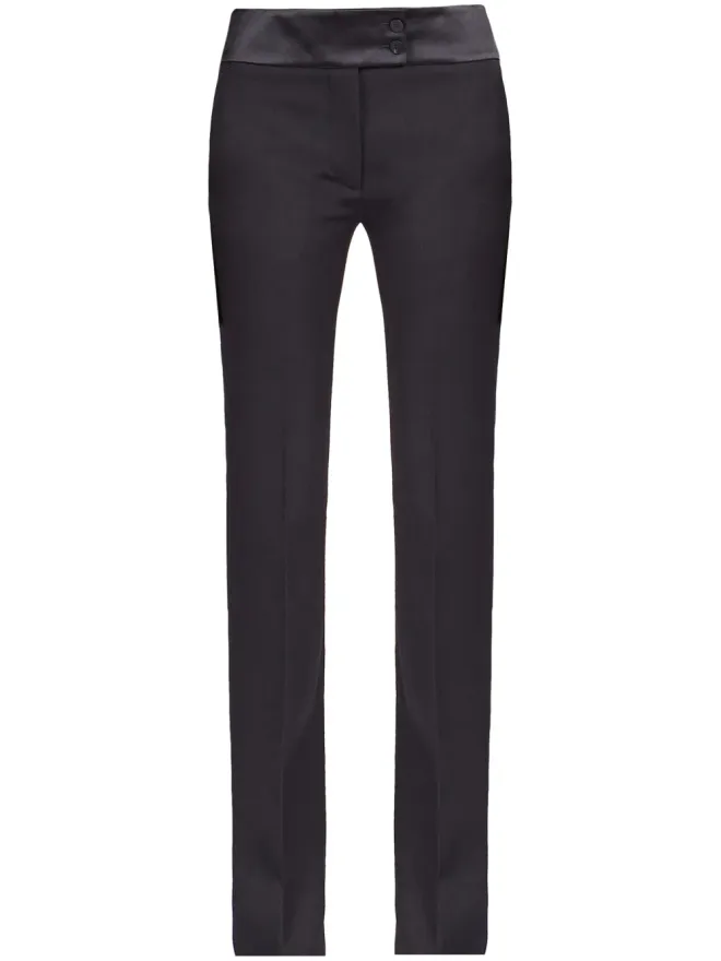 FERRAGAMO Ferragamo タキシード風ストレートレッグ テーラードパンツ - ブラックの商品画像