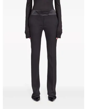 Ferragamo タキシード風ストレートレッグ テーラードパンツ - ブラック - サムネイル3