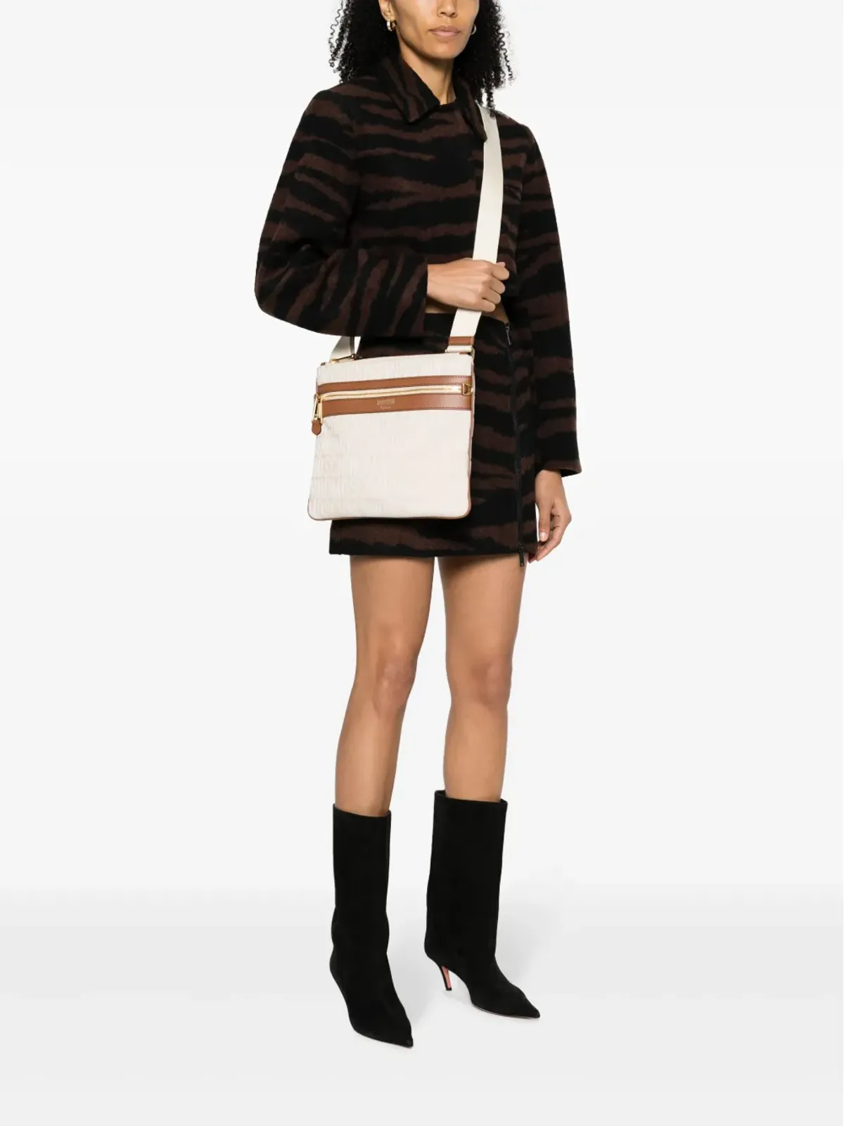 Moschino モノグラムジャカード クロスボディバッグ - ニュートラルカラー - 画像2