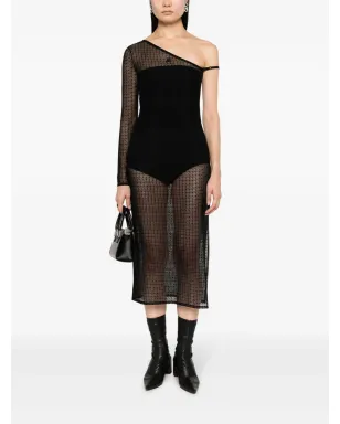 Courrèges アシンメトリック半透けミディドレス - サムネイル2