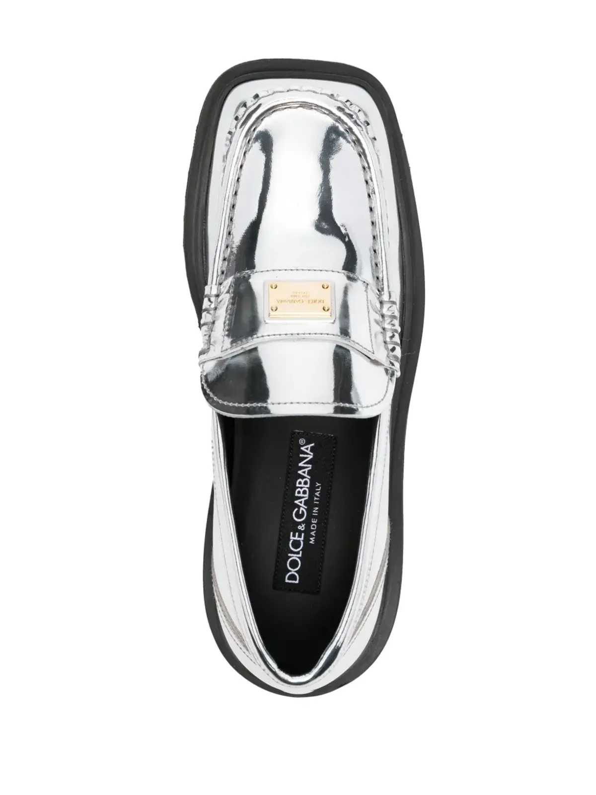 Dolce & Gabbana ロゴプレート付きレザーブローグス - 画像4