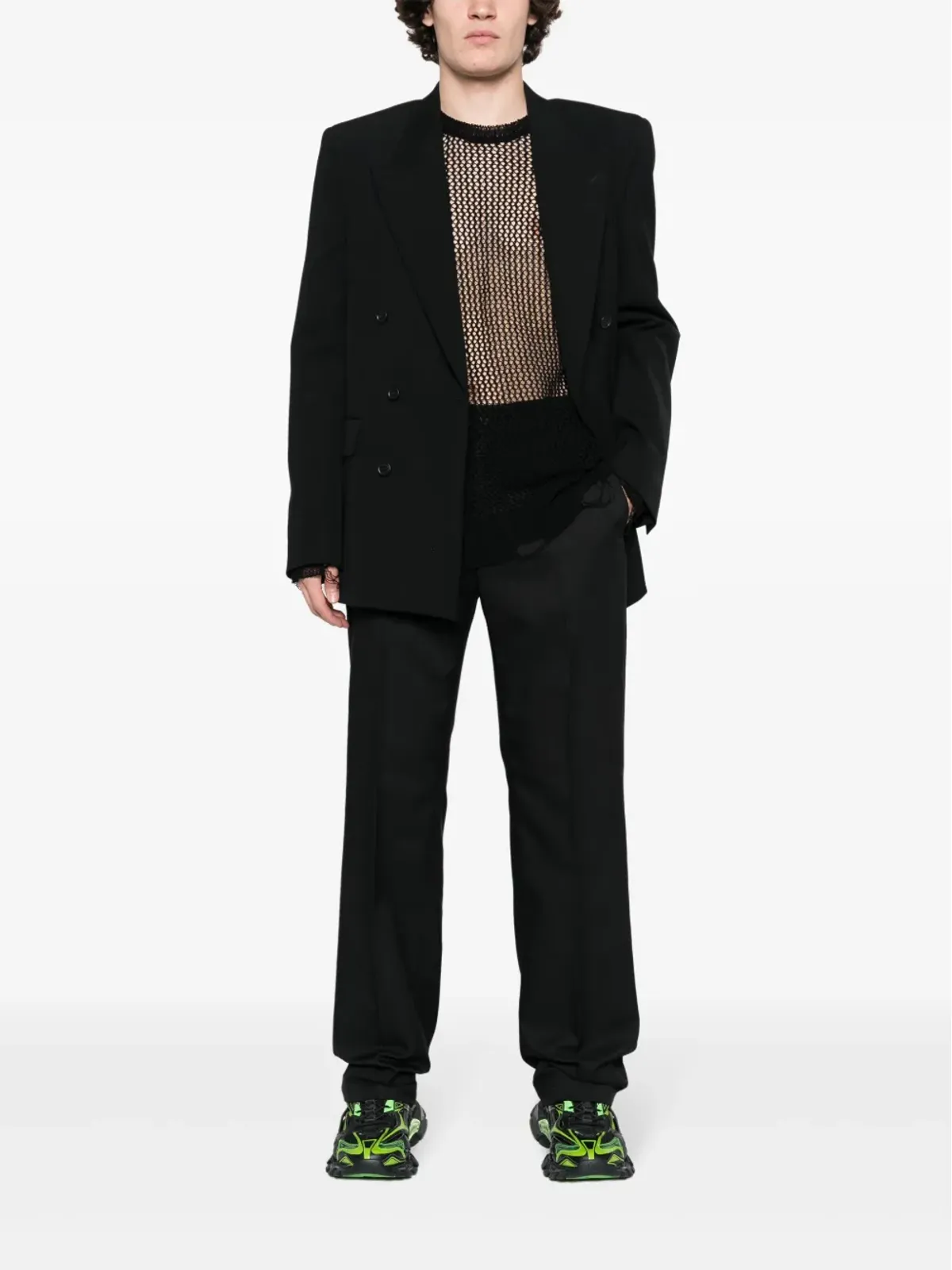 Off-White ハイウエスト ストレートパンツ - ブラック - 画像2