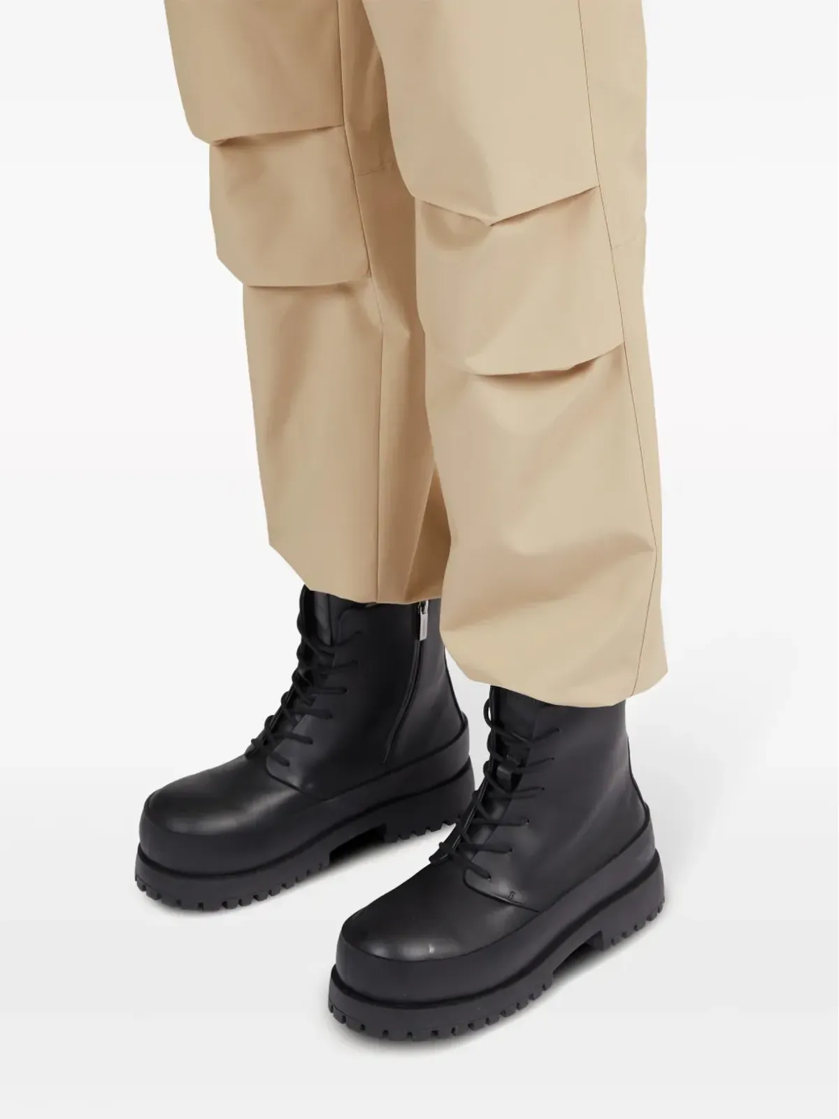 Ferragamo ロゴパッチ コットン クロップドパンツ - Neutrals - 画像5
