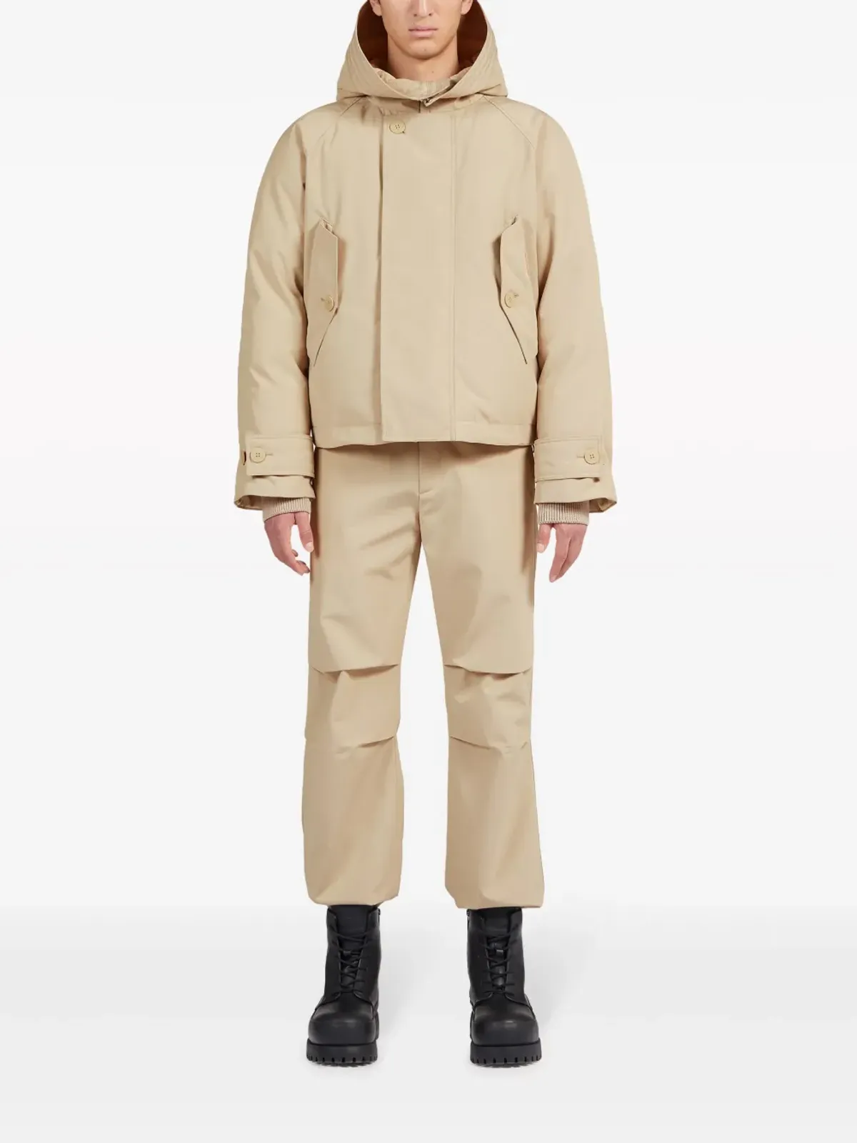 Ferragamo ロゴパッチ コットン クロップドパンツ - Neutrals - 画像2