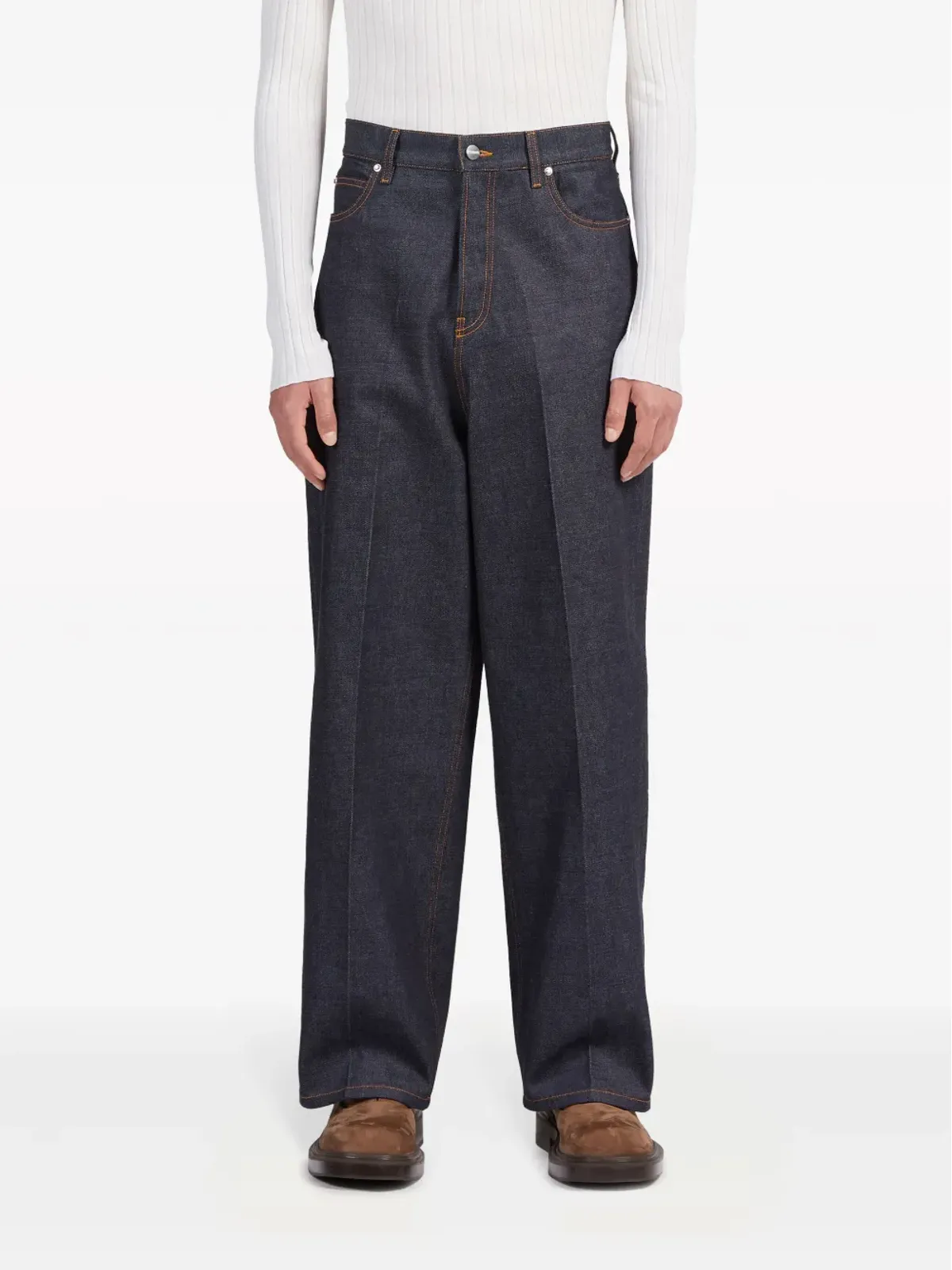 Ferragamo ロゴパッチ コットンデニム ジーンズ - 画像3