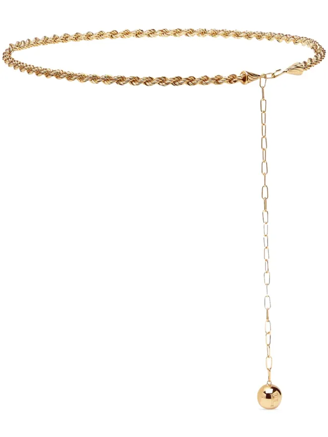 FERRAGAMO Ferragamo ビジュー ロープチェーンベルト - ゴールドの商品画像