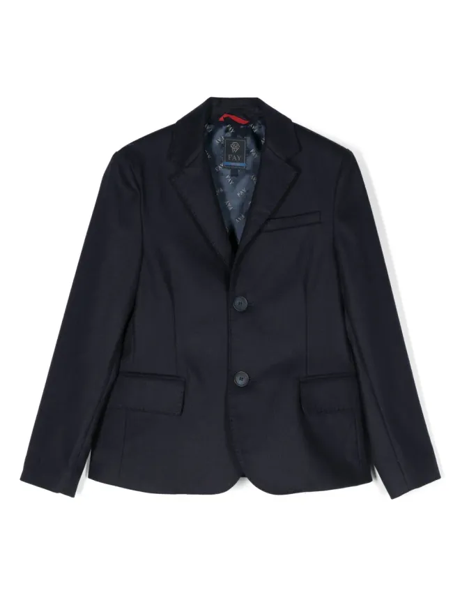 Fay Kids Fay Kids フェルト加工のシングルブレストブレザーの商品画像