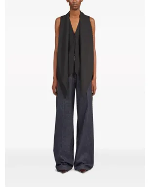 Ferragamo サッシュディテール Vネック ウエストコート - ブラック - サムネイル2