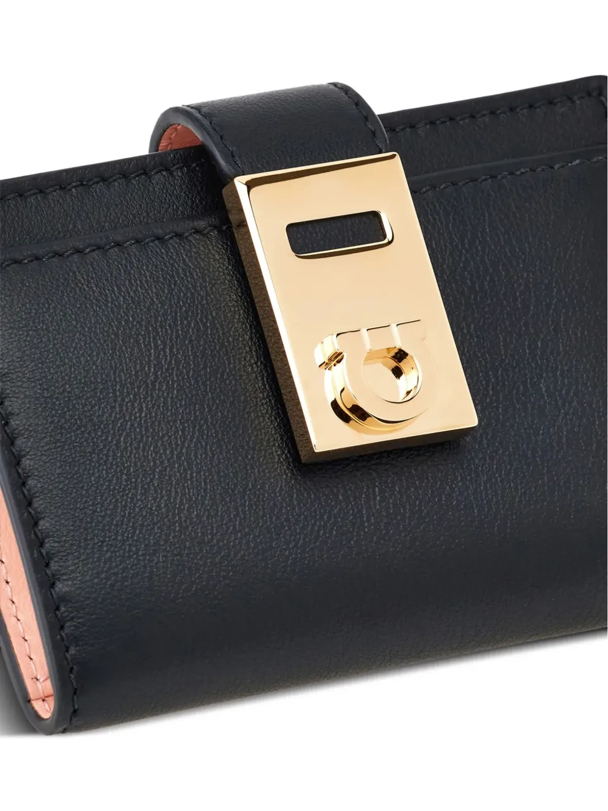 Ferragamo Hug カラーブロック ウォレット - ブラック - 画像5