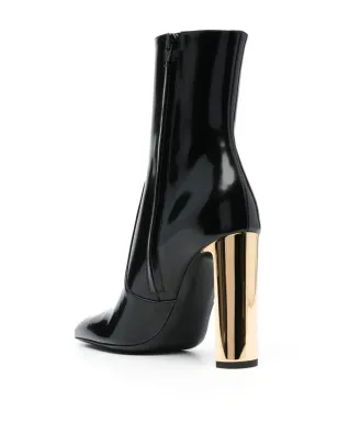 Saint Laurent Auteuil 100mm レザー ブーツ - ブラック - サムネイル3