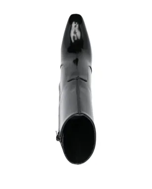 Saint Laurent Auteuil 100mm レザー ブーツ - ブラック - サムネイル4