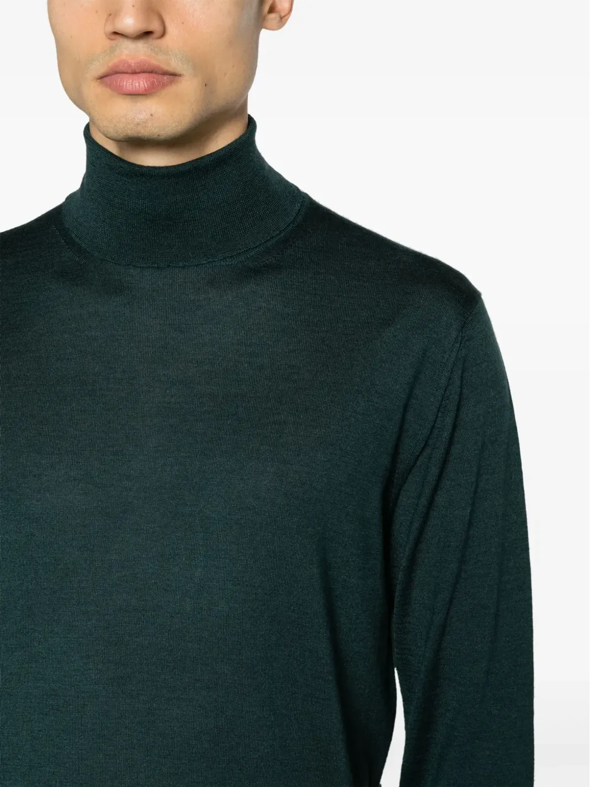 Cruciani ロールネック カシミヤ混紡 セーター - グリーン - 画像5