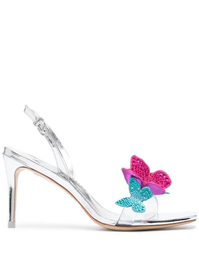 Sophia Webster Sophia Webster ヴァネッサ スリングバックサンダル - シルバーの商品画像