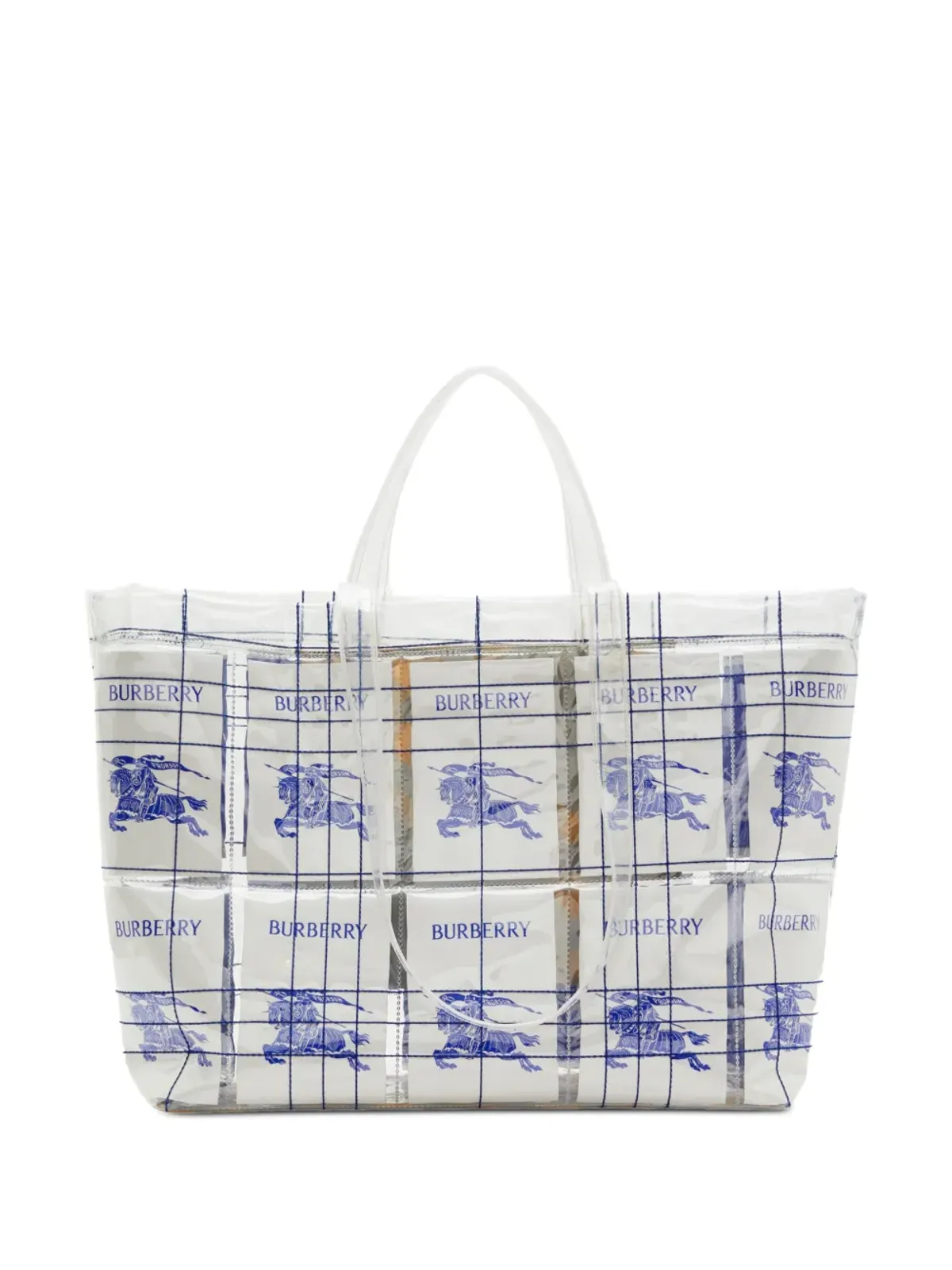 Burberry EKD ロゴタグ 透明トートバッグ - ホワイト - 画像2