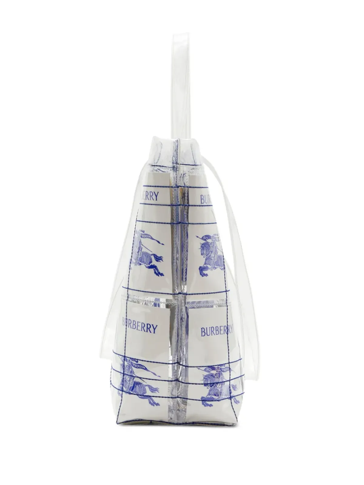 Burberry EKD ロゴタグ 透明トートバッグ - ホワイト - 画像3