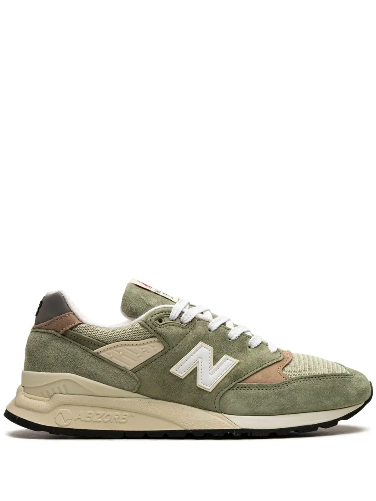 New Balance 998 オリーブ色 スニーカー - 画像1