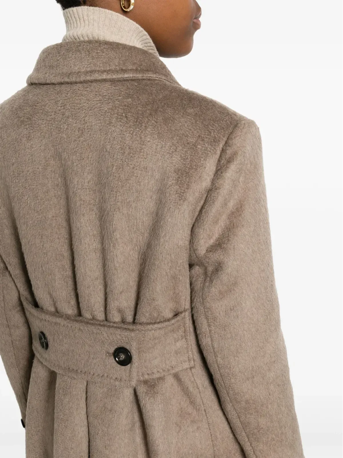 Max Mara ダブルブレスト カシミヤ混紡 コート - 画像5