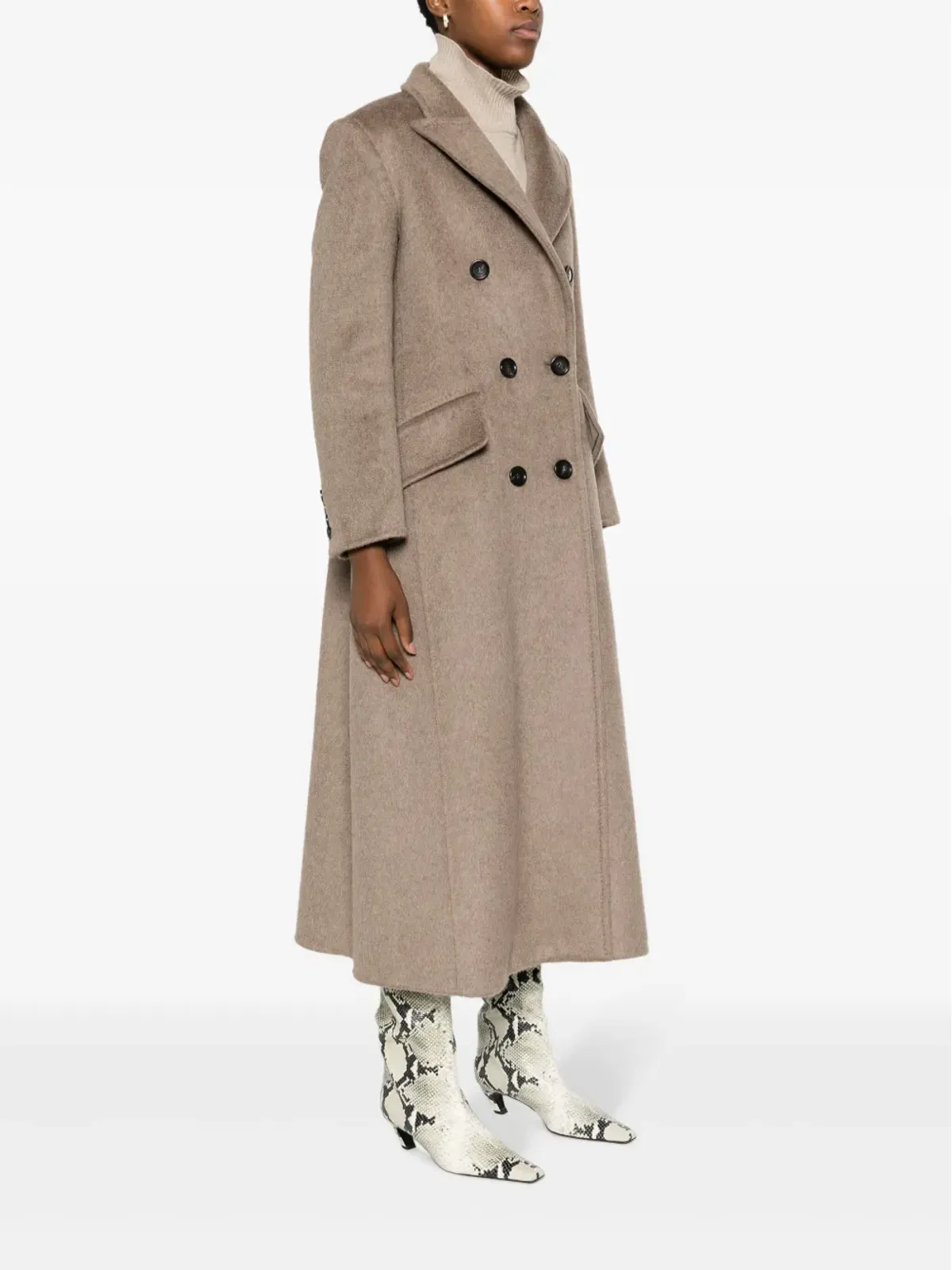 Max Mara ダブルブレスト カシミヤ混紡 コート - 画像3