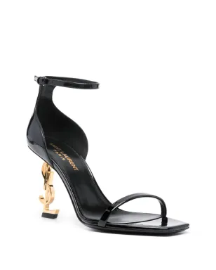 Saint Laurent オピュム 85mm パテントレザー サンダル - ブラック - サムネイル2