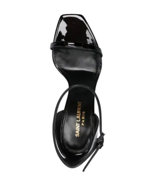 Saint Laurent オピュム 85mm パテントレザー サンダル - ブラック - サムネイル4