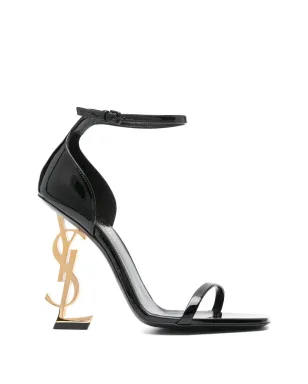 Saint Laurent オピュム パテントレザー サンダル - ブラック - サムネイル1