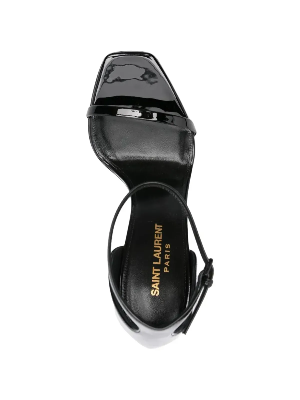 Saint Laurent オピュム パテントレザー サンダル - ブラック - 画像4