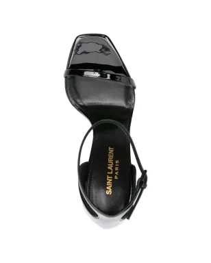 Saint Laurent オピュム パテントレザー サンダル - ブラック - サムネイル4