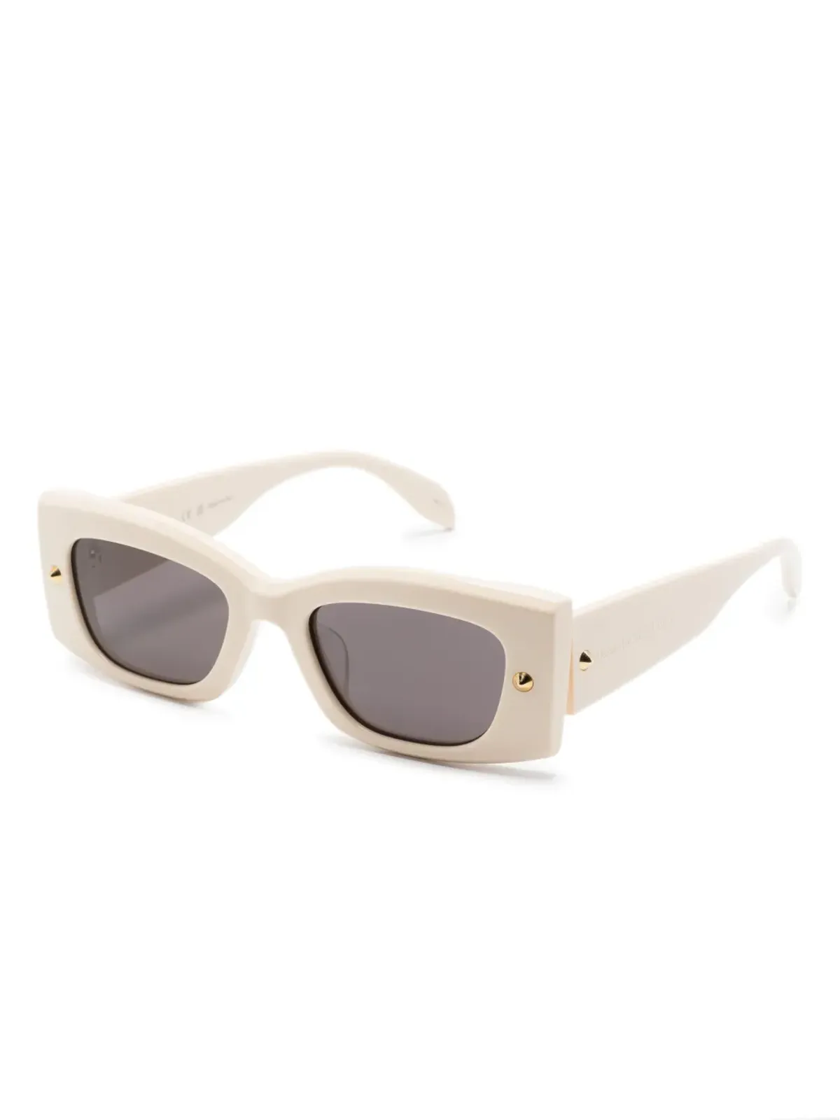 Alexander McQueen Eyewear スタッドディテール矩形フレーム サングラス - 画像2
