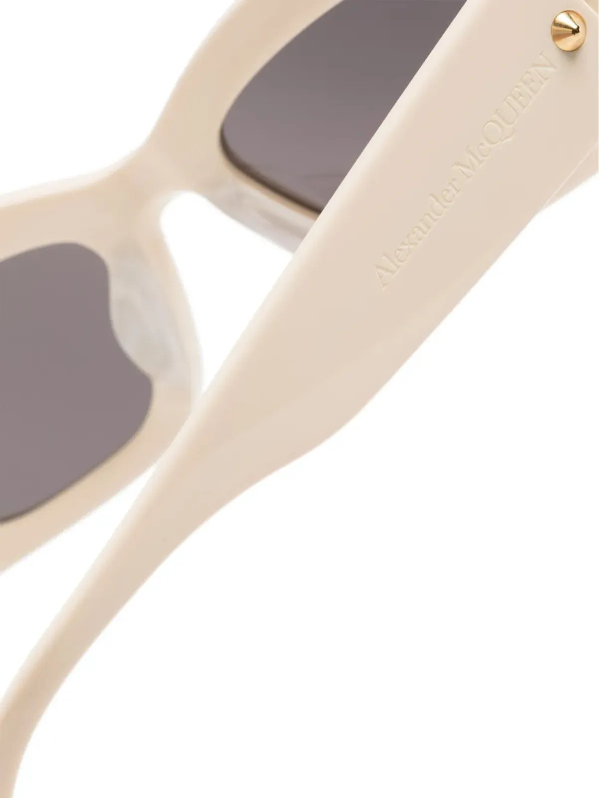 Alexander McQueen Eyewear スタッドディテール矩形フレーム サングラス - 画像3