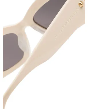 Alexander McQueen Eyewear スタッドディテール矩形フレーム サングラス - サムネイル3