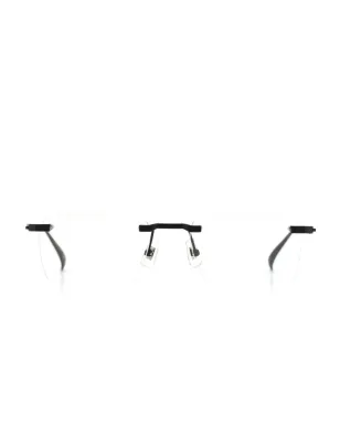 Dunhill リムレス長方形レンズ眼鏡 - ブラック - サムネイル1