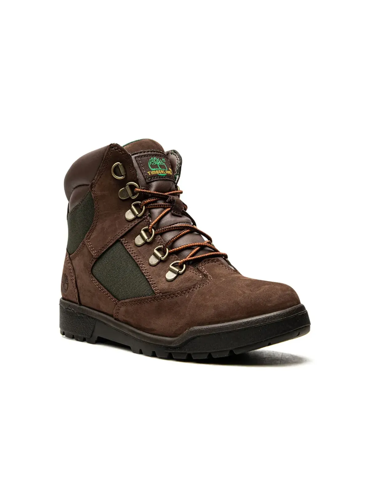 Timberland Kids フィールド ブーツ（ブラウン/グリーン） - 画像1