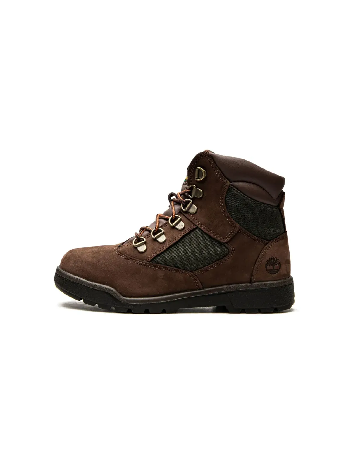 Timberland Kids フィールド ブーツ（ブラウン/グリーン） - 画像5